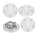TamBee 4PCS 3Inch Acrylic Lazy Susan Turntable Organizer Revolving Display Base White Acrylic for Spice Rack Table Cake Kitchen Pantry Decorating