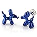 LAONATO Balloon Dog Stud Earrings (Blue)