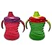 Gerber Graduates 7 Ounce Fun Grips Trainer Cup, 2 Pack, Pink/Green
