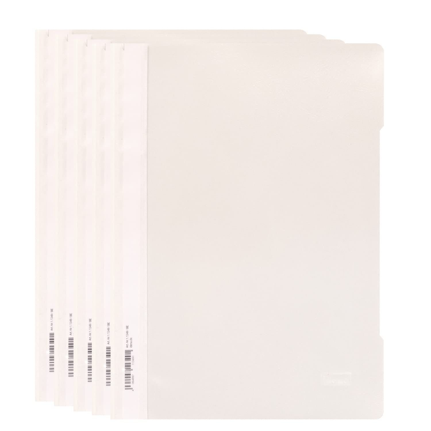 Idena 11348 File Folders DIN A4, Made of Polypropylene, Thickness 250 µ, Black, Pack of 5