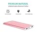 Portable Charger, Shinngo 4000mAh Ultra Slim Power Bank Aviation Aluminum Surface External Battery Pack 2.1A&1A Output and 2A Input with Travel Case for iPhone Samsung Galaxy and More (Rosegold)
