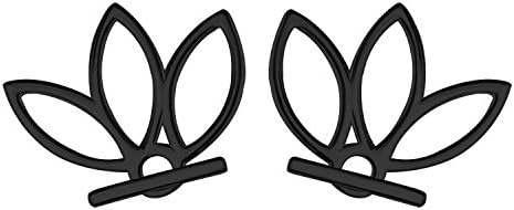Lotus Flower Stud Earrings Simple Chic Black Earrings A Best Novelty Gift For Women Girls