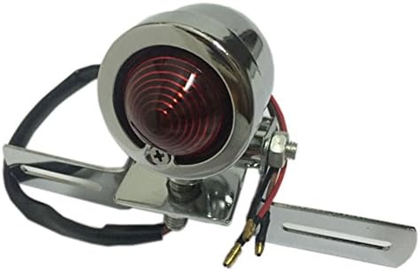 Custom Silver Tail Brake Stop Running Light + License Plate Holder Bracket Relocator Motorcycle for Harley Bobber Chopper Cruiser Dyna Glide Sportster