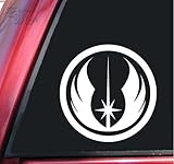 Star Wars Jedi Order Vinyl Decal Sticker (6 inch, White)