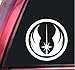 Star Wars Jedi Order Vinyl Decal Sticker (6 inch, White)