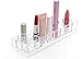 Cq acrylic Lip Gloss Organizer - Multi Level 24 Slot Clear Plastic Lipstick Holder for Lip Gloss nailpolish Perfume