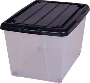 Caja de almacenamiento con ruedas, caja de almacenaje, caja con asas