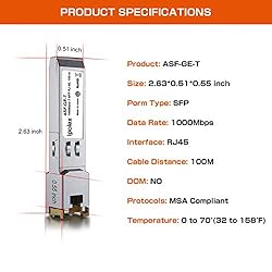 Gigabit SFP to RJ45 Copper SFP Transceiver, 1.25G