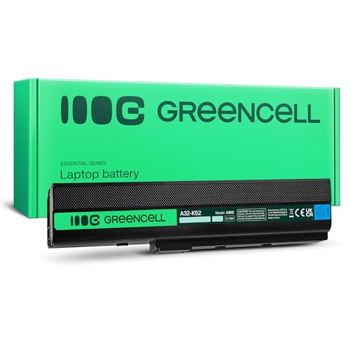 Green Cell Laptop Battery Asus A32-K52 for Asus K52 K52F K52J K52JB K52JC K52JE K52JK K52D K52DE K52DY K52N X52 X52F X52J X52JB X52JC X52JE K52JR K52 22JT X5 2N A42 A52 A52F A52J A52N A62 K42 K62 P62