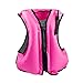 Faxpot Inflatable Life Jacket Adult Swimming Vest for Snorkeling Suitable for 80-220 lbs (Pink)