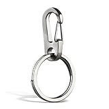 TI-EDC Titanium Keychain Carabiner Clip - Mini Quick Release Snap Hook and Key Ring, Key Organizer Holder for Men and Women