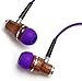 Symphonized NRG Premium Genuine Wood in-Ear Noise-isolating Headphones with Microphone (Purple)