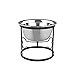 Stainless Steel Elevated Pet Bowl with Stand for Dogs and Cats-Raised Feeder for Food/Water With Removeable Dishwasher Safe Dish- 40 Oz By PETMAKER