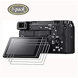 PCTC Screen Protector Compatible for Sony A6600 A6100 A6400 A6000 A6300 A5000 Nex-7 NEX-6 NEX-5 NEX-6L NEX-3N (3 Pack)