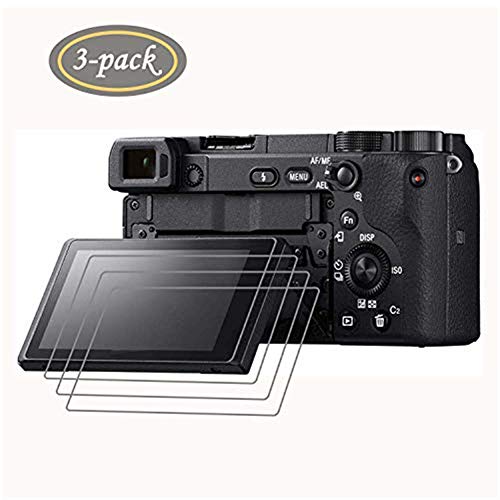 PCTC Screen Protector Compatible for Sony A6600 A6100 A6400 A6000 A6300 A5000 Nex-7 NEX-6 NEX-5 NEX-6L NEX-3N (3 Pack)