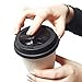 Pack of 100 - Premium Disposable Paper Coffee Cups with Reclosable Lids, Stirrers Included - 12 Ounce - Perfect for Offices, Party Events, Shops and Travel