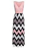 HOTOUCH Women's Sexy Sleeveless Empire Chevron Striped Maxi Long Dress