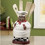 black chef kitchen utensil holder