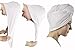 Kleager Shower Hair Towel Super Absorbent Microfiber (2 Pack) Hair Wrap Shower and Swimming Soft Hair Turban Drying Cap - White