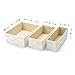 Foldable Underwear Drawer Organizer Divider - Set of 3 - Strong Fabric Closet Dresser Storage Baskets for Socks, Ties, Scarves, Tshirt and Baby Clothes, Ideal for Mens Cloth (Galliana)