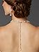 Mariell 2-Row Glass Pearl & Crystal Back Drop Bridal Necklace for Weddings & Prom - Handmade in The USA