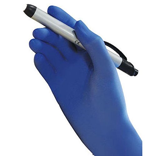 Polyco GL890-5.5 Bodyguards Nitrile PF Glove, Size 5.5, Blue