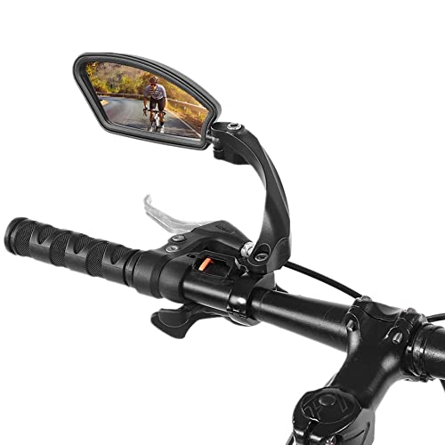 Bike Mirror, Bicycle Rearview Mirror, Bar End Bike Mirror, Bicycle Handlebar Back View Mirror, 180°Adjustable Rotatable Mirror Handlebar, Rearview Mirror for Mountain Road Bikes (Left side)
