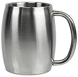 KUDO Stainless Steel Double Wall Coffee Mug, 15 oz