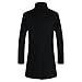 DAVID.ANN Men's Wool French Coat Slim Fit Long Jacket Overcoat