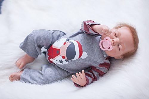22inch Reborn Baby Dolls boy Silicone Lifelike Newborn Toddlers Realistic Girls Magnetic Toys Eyes Open (Noah)