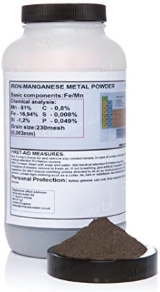 Minerals-water.ltd 500g Iron-Manganese Metal Powder Super Fine Quality