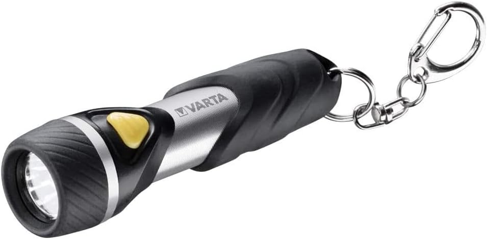 VARTA Day Light Keychain LED Torch w/ Keyring + AAA Battery - Durable Outdoor