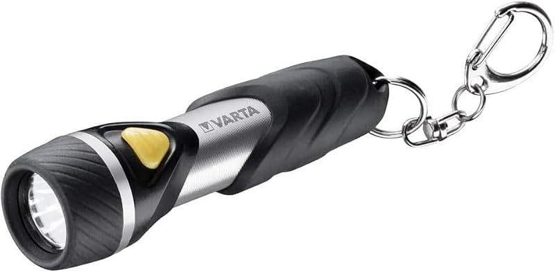 VARTA Day Light Keychain LED Torch w/ Keyring + AAA Battery - Durable Outdoor