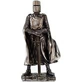 PTC 7 Inch Crusader Armored Knight with Large Sword Statue Figurine