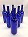 6 Cobalt Blue Glass Bottles Bordeaux Flat Bottom Glass Bottles 750ml for Bottle Trees, Crafting, Parties,Wedding Center Piece, Decor, Home Brew, Beer, Wine