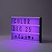 Cinema Light Box, ROTEK A4 Size 7 Colors Remote-Controlled LED Rechargeble Light Box with 189 Letters,Built-in Battery DIY Light Box for Wedding, Halloween, Chrismas,Dorm Room Decorations