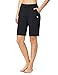 BALEAF Women's Active Yoga Bermuda Shorts Lounge Gym Workout Long Shorts with Pockets