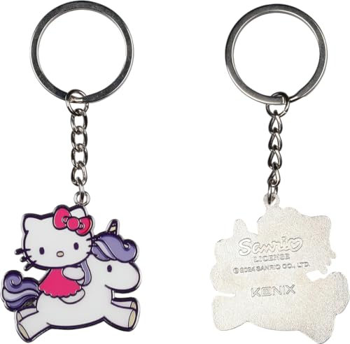 Konix Hello Kitty Porte-clés - 4 x 4 cm - Métal - Motif licorne