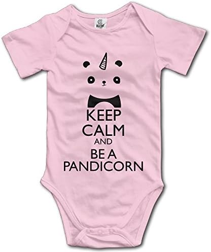 Unisex Keep Calm And Be A Pandicorn Baby Rompers Baby Onesie Short Slev