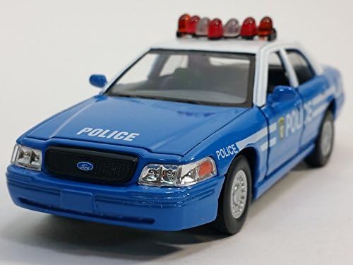 Kinsmart Ford Crown Victoria NYPD (No Logo) Police Dept Squad Car 1/43 O Scale Diecast Interceptor by Enigmatoys