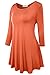 JollieLovin 3/4 Sleeve Shirts for Women Swing Plus Size Tunic Tops Long Sleeve Tee Shirts Loose Fit Fall Tops Lightweight Sweaters Ladies Winter Clothes Brick Red 2X