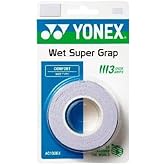 YONEX Wet GRAP 3-Pack: Absorbent &amp; Durable Overgrip (Assorted Colors) (Pale LILLAC)