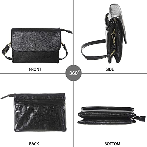 MINICAT INICAT Small Crossbody Purse Built in Wallet Crossbody Bags