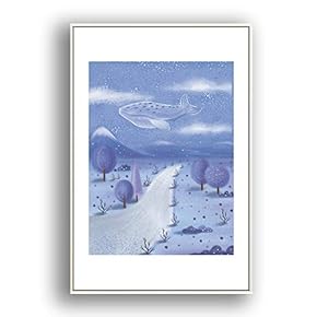 Framed Canvas Wall Art for Living Room, Bedroom Whale Canvas Prints for Modern Home Decoration Ready to Hang - 16"x24" inches