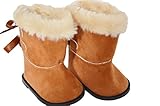 Brittany's Brown Bow Boots Compatible with American Girl Dolls- 18 Inch Doll Boots