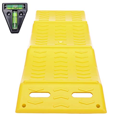 Homeon Wheels RV Leveling Blocks, Heavy Duty 3 Curved Camper Leveler