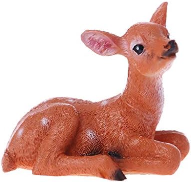 XMPTF Miniature Gardening Landscape Mini Deer Resin Craft Fairy Garden Decor (1#)