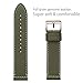 WFEAGL Compatible with Watch Band 42mm 46mm, Top Grain Leather Strap Replacement Wristband