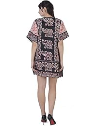 skavij para mujer playa encubrir étnico Dashiki impresión caftán maxi vestido de traje de baño