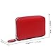 YOUNA Credit Card Wallet, RFID Blocking Genuine Leather Credit Card Holder for Women Red